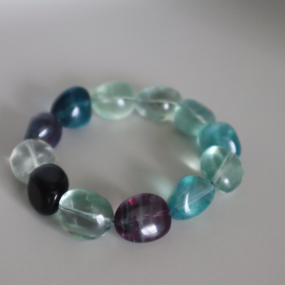 Rainbow Fluorite Stretch Bracelet